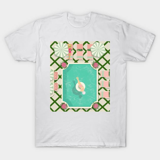 Palm Beach Pool T-Shirt by jenblove